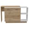 Tuhome Sicilia Kitchen Island, Two External Shelves, Double Door Cabinets, Three Shelves, White/Light Oak BBD5581 - alternate 8